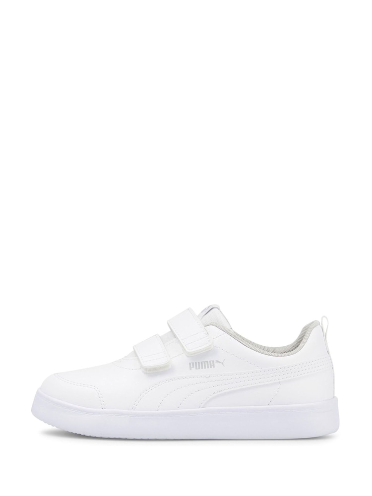 Puma White Courtflex V2 Kids' Trainers - Image 2 of 6
