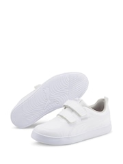 Puma White Courtflex V2 Kids' Trainers - Image 5 of 6