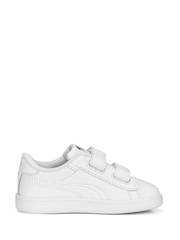 Puma Cotton White Smash 3.0 Leather V Baby Unisex Sneakers - Image 1 of 5