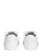 Puma Cotton White Smash 3.0 Leather V Baby Unisex Sneakers - Image 3 of 5