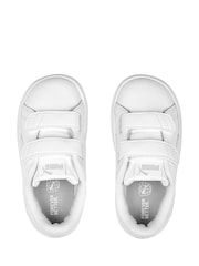 Puma Cotton White Smash 3.0 Leather V Baby Unisex Sneakers - Image 4 of 5