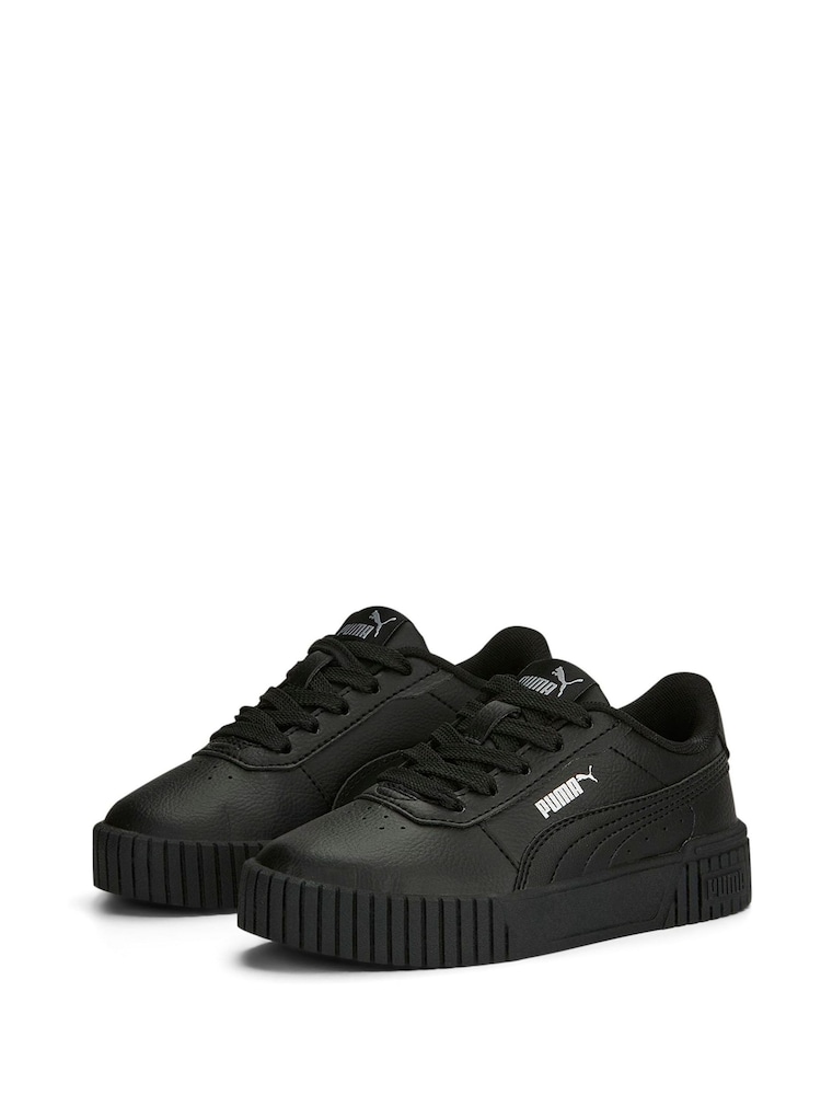 Puma Black Carina 2.0 Kids Trainers - Image 2 of 5