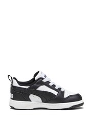 Puma White Rebound V6 Lo Toddlers Trainers - Image 1 of 6