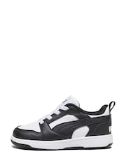Puma White Rebound V6 Lo Toddlers Trainers - Image 2 of 6