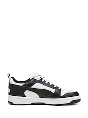 Puma White Rebound V6 Low Trainers - Image 2 of 8