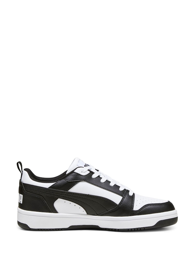 Puma White Rebound V6 Low Trainers - Image 2 of 8