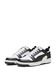 Puma White Rebound V6 Low Trainers - Image 4 of 8