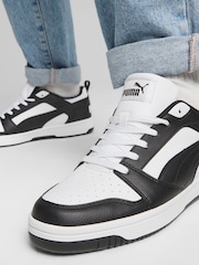 Puma White Rebound V6 Low Trainers - Image 8 of 8
