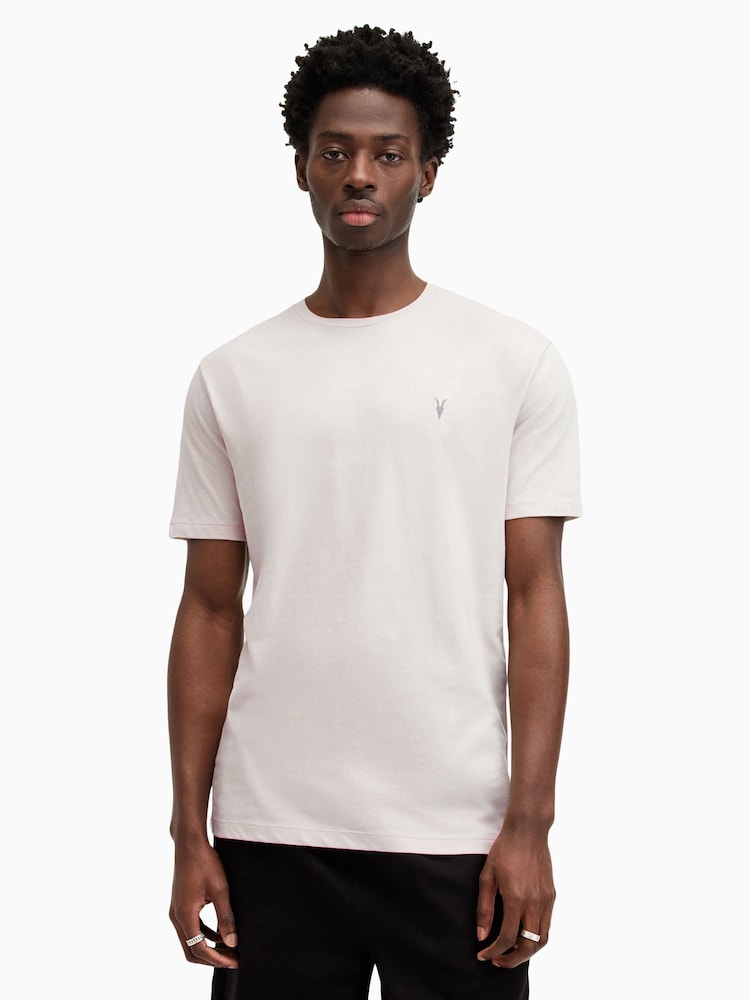 AllSaints Taupe/Brown/Black Brace Shortsleeve Crew T-Shirts 3 Pack - Image 2 of 7 AllSaints Taupe/Brown/Black Brace Shortsleeve Crew T-Shirts 3 Pack - Image 2 of 7