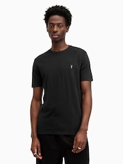 AllSaints Taupe/Brown/Black Brace Shortsleeve Crew T-Shirts 3 Pack - Image 5 of 7