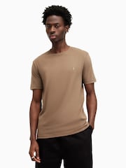 AllSaints Taupe/Brown/Black Brace Shortsleeve Crew T-Shirts 3 Pack - Image 6 of 7