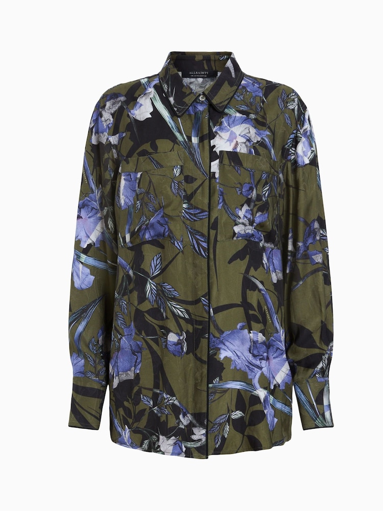 AllSaints Green Eve Batu Shirt - Image 8 of 8 AllSaints Green Eve Batu Shirt - Image 8 of 8