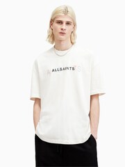 AllSaints White Nevada Short Sleeve Crew T-Shirt - Image 1 of 6