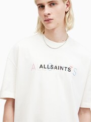 AllSaints White Nevada Short Sleeve Crew T-Shirt - Image 2 of 6