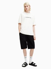 AllSaints White Nevada Short Sleeve Crew T-Shirt - Image 3 of 6
