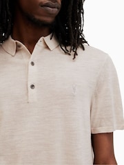 AllSaints Nude Mode Merino Short Sleeve Polo Shirt - Image 2 of 5