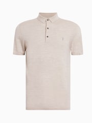 AllSaints Nude Mode Merino Short Sleeve Polo Shirt - Image 5 of 5