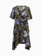 AllSaints Green Meagan Batu Dress - Image 7 of 7