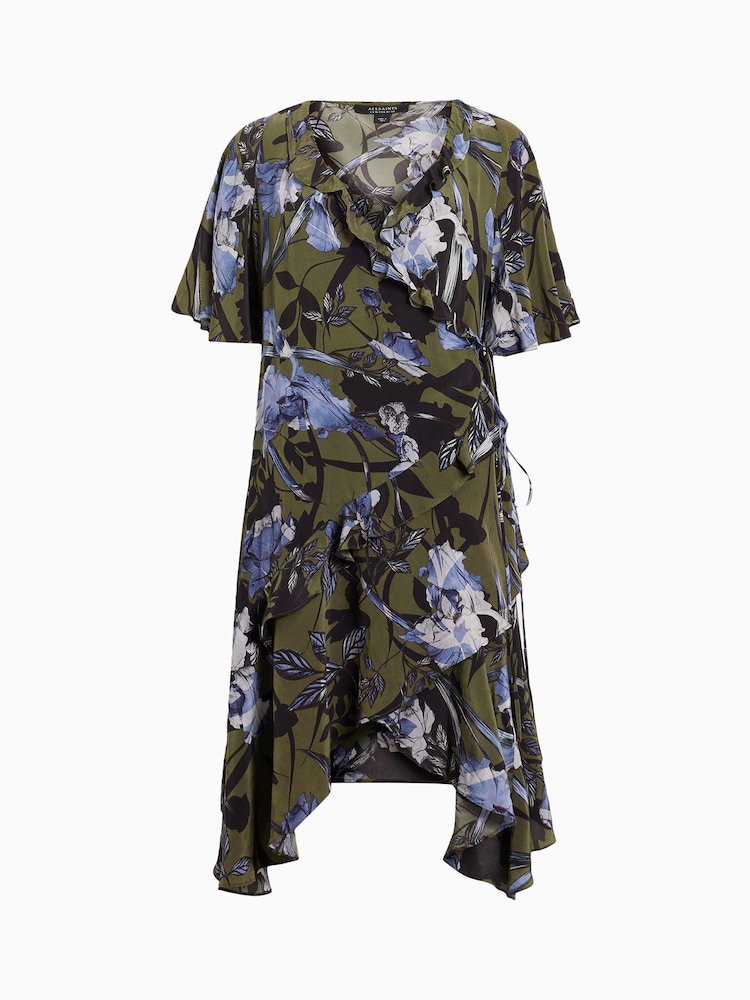 AllSaints Green Meagan Batu Dress - Image 7 of 7