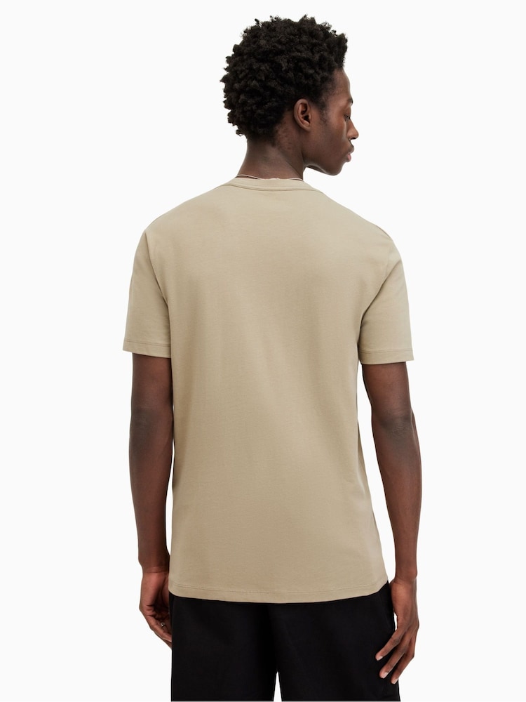 AllSaints Brown Brace Shortsleeve Crew Neck T-Shirt - Image 2 of 5