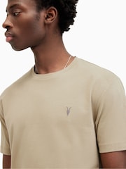 AllSaints Brown Brace Shortsleeve Crew Neck T-Shirt - Image 4 of 5