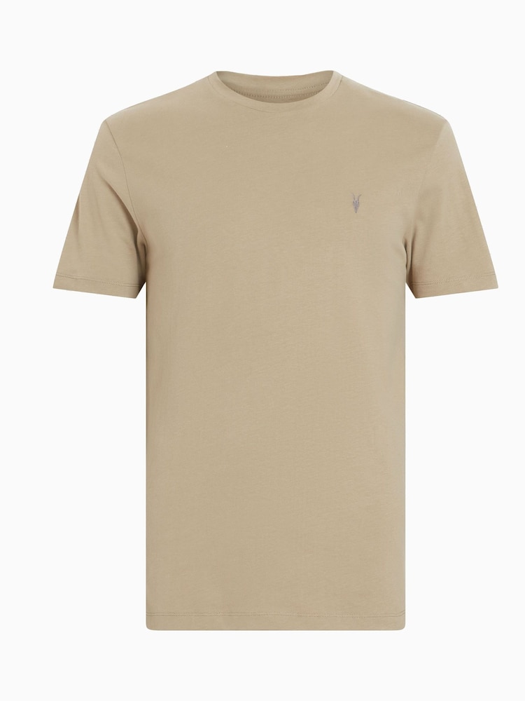 AllSaints Brown Brace Shortsleeve Crew Neck T-Shirt - Image 5 of 5