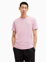 AllSaints Pink Brace Shortsleeve Crew Neck T-Shirt - Image 1 of 6