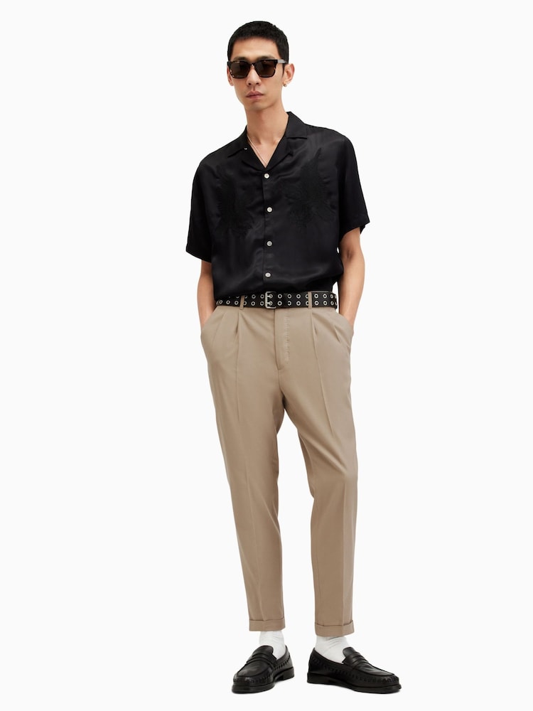 AllSaints Brown Tallis Trousers - Image 2 of 8