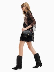 AllSaints Black Lucia Kora Dress - Image 5 of 9