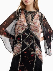 AllSaints Black Lucia Kora Dress - Image 6 of 9