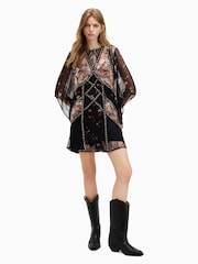 AllSaints Black Lucia Kora Dress - Image 7 of 9