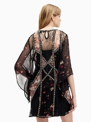 AllSaints Black Lucia Kora Dress - Image 8 of 9