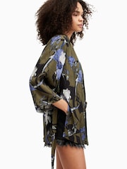 AllSaints Green Carina Batu Kimono - Image 4 of 7