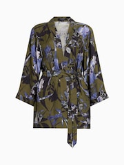 AllSaints Green Carina Batu Kimono - Image 7 of 7