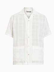 AllSaints White Indio Shortsleeve Shirt - Image 9 of 9