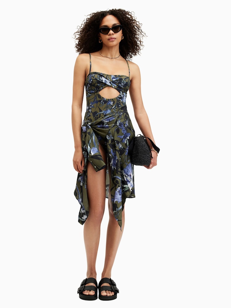 AllSaints Green Tatum Swimsuit - Image 1 of 7