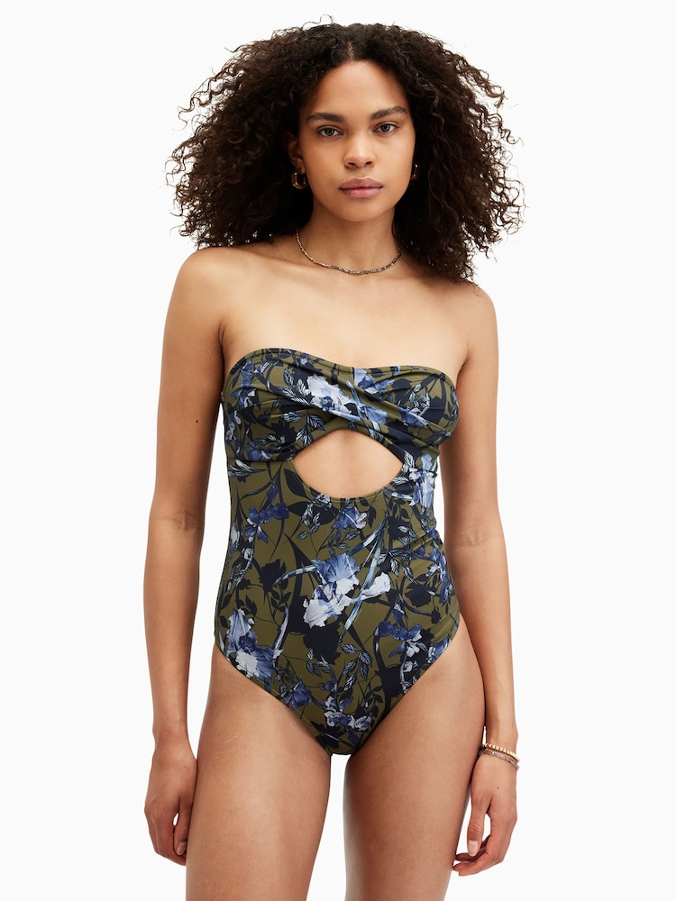 AllSaints Green Tatum Swimsuit - Image 2 of 7