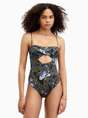 AllSaints Green Tatum Swimsuit - Image 4 of 7