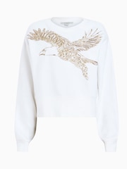 AllSaints White Flite Separo Sweat Top - Image 4 of 5