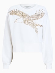AllSaints White Flite Separo Sweat Top - Image 5 of 5