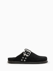 AllSaints Black Juno Mules - Image 1 of 5