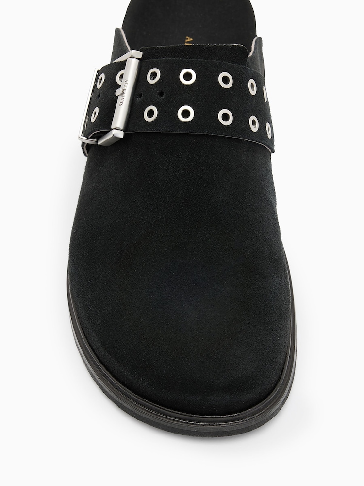 AllSaints Black Juno Mules - Image 2 of 5