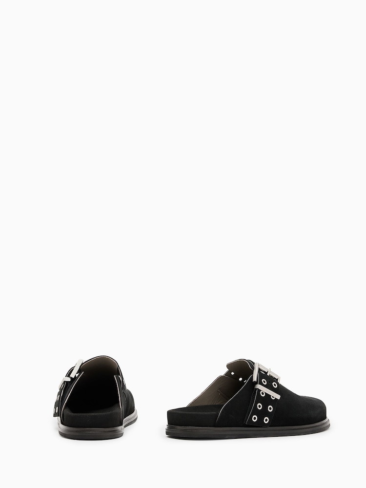 AllSaints Black Juno Mules - Image 5 of 5