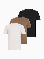 AllSaints Black Brace Shortsleeve Crew T-Shirts 3 Pack - Image 1 of 5