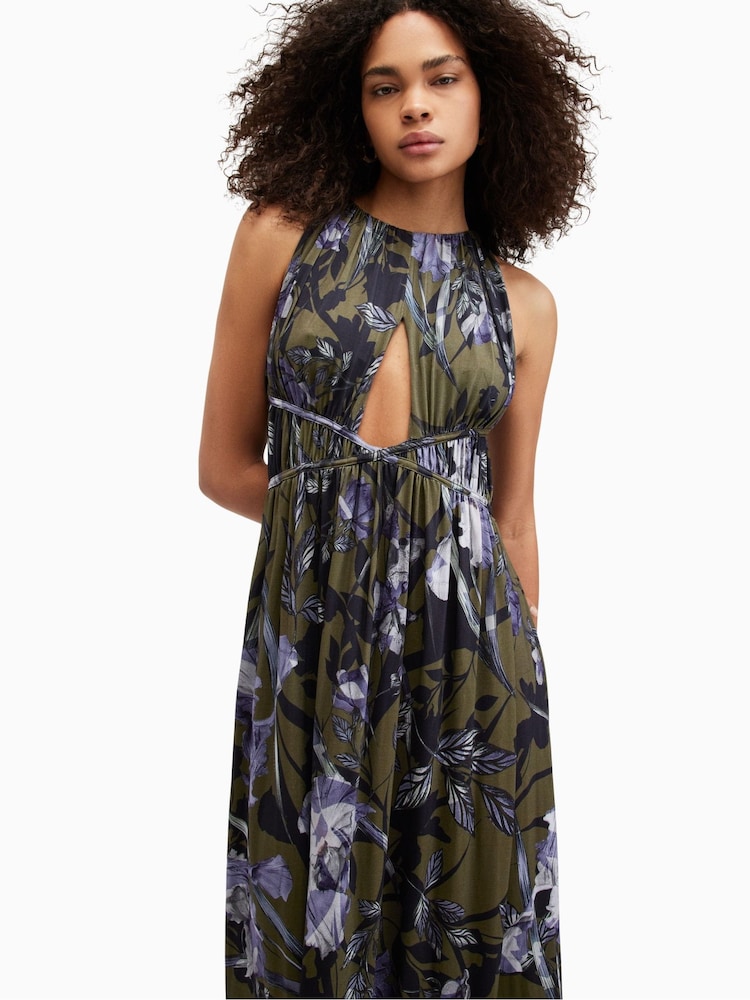 AllSaints Green Kaya Batu Dress - Image 2 of 7