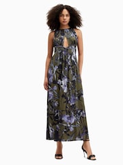 AllSaints Green Kaya Batu Dress - Image 6 of 7