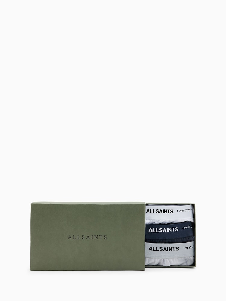 AllSaints Blue Underground Boxers 3 Pack - Image 2 of 2