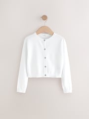 White Button Up Cardigan (3-16yrs) - Image 1 of 4