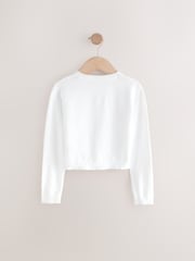 White Button Up Cardigan (3-16yrs) - Image 2 of 4