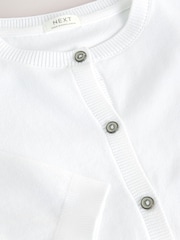 White Button Up Cardigan (3-16yrs) - Image 3 of 4